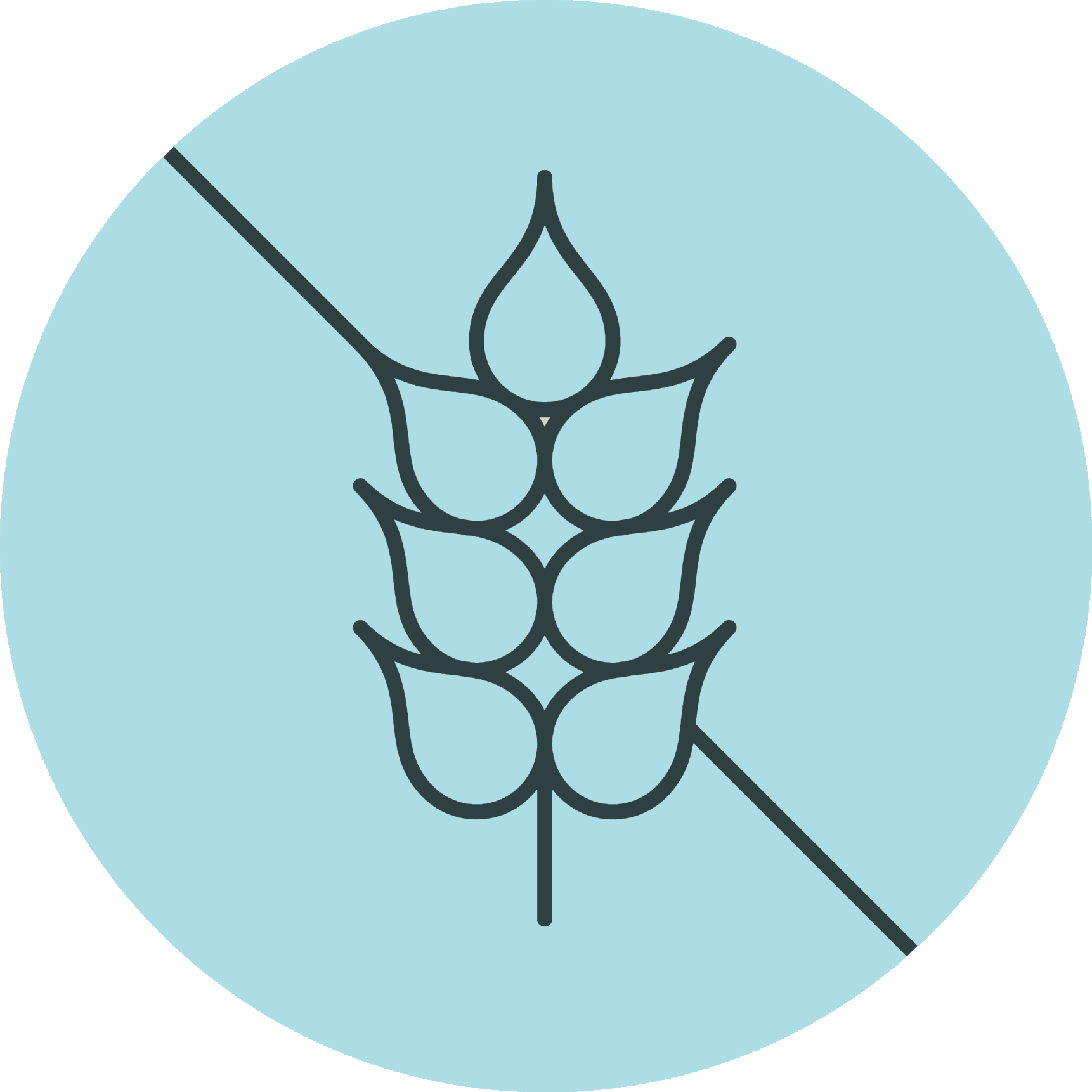 Gluten-free logo with a wheat icon