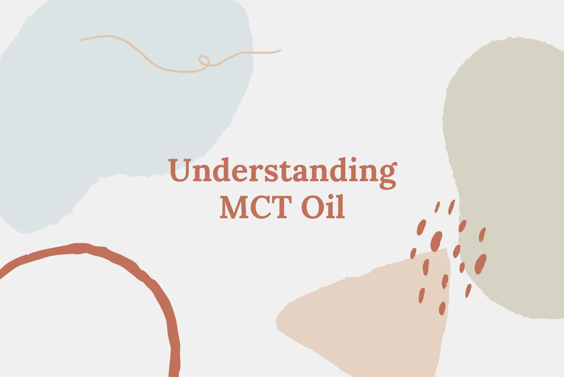 Decorative slide reading 'Understanding MCT Oil' with abstract pastel shapes