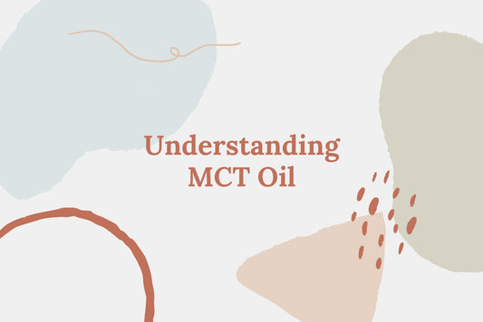 Decorative slide reading 'Understanding MCT Oil' with abstract pastel shapes