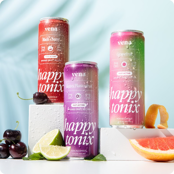 Happy Tonix THC Seltzer Variety Pack by Tamra Judge – VenaCBD.com
