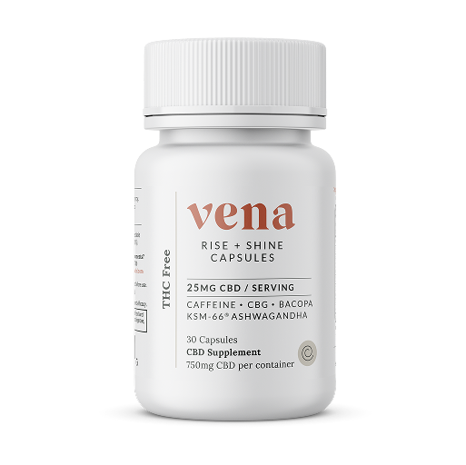 Rise & Shine Energy CBD Capsules with Caffeine & Maca