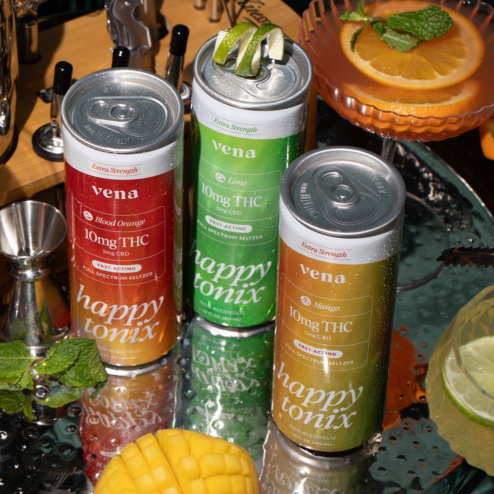 Happy Tonix 10mg THC Seltzers | Blood Orange – VenaCBD.com