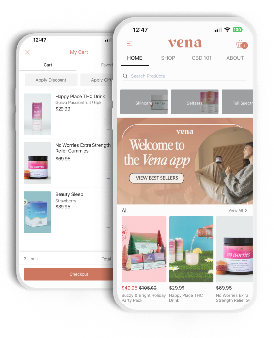 Vena CBD Mobile App Preview